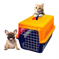 Caja Transportadora Gato Canil Para Perros Jaula Roro Canil Gatos Naranja Negro