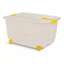 Caja Plástica Living Box Alto Con Ruedas Colombraro