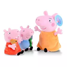 Papai Pig E Mamãe Pig Pelúcias Família Peppa Pig E George