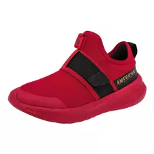 Tenis Hombre American A-39 Rojo Negro 26-29 104-140