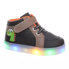 Tenis Infantil Masculino Menino Com Luz De Led Dinossauro