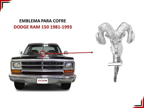 Emblema Para Cofre Dodge Ram 150 1981-1993 Foto 2