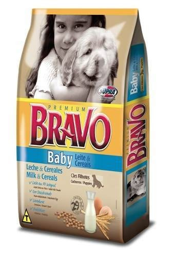 Alimento Bravo Premium Baby Para Cachorro Filhote Sabor Leite E Cereais Em Saco De 20kg