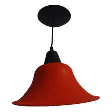 Colgante Pvc Ferrolux C124, Lampara Led, Bajo Consumo Rojo