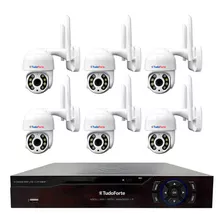 6 Câmeras Ip Wifi Speed Dome A Prova D'água + Dvr Tfhdx 3304