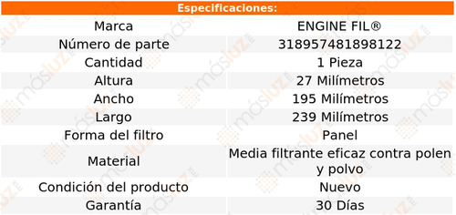 1- Filtro De Cabina Para Kia Rio 2018/2020 Engine Fil Foto 2