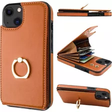 Funda Compatible Con iPhone 13 Tipo Cartera Con Tarjetero R