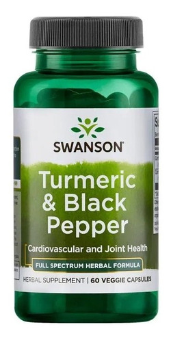 Turmeric Black Pepper Cúrcuma Y Pimienta Negra 60cap Swanson
