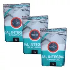 Kit 3 Pouchs Sal Integral De Mossoró Fino 1kg Cada Smart