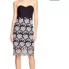 Vestido Crochet Blanco Y Negro Marca J.o.a Talla M