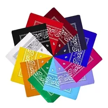 Pañoletas Bandanas Arabescos Estampadas Colores 45 Cmx 45 Cm