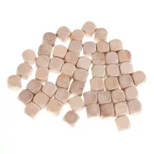 50 Pcs Naural Madeira Dados Branco D6 16mm Dados Jogo Para C