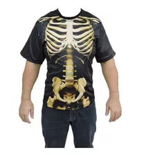 Camiseta Esqueleto Caveira Halloween Adulto