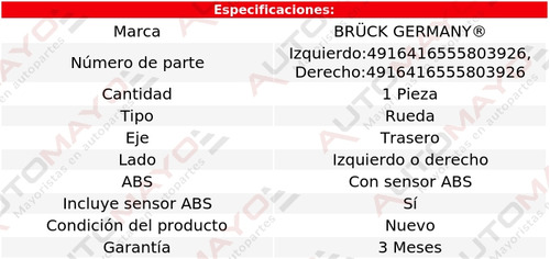 1/ Maza Rueda Trasera Bruck Prius C L4 1.5l 2018-2021 Foto 2