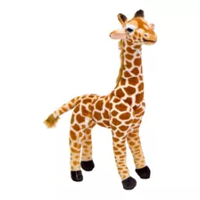 Pelucia Girafa Boneco 40 Cm Animal Realista Cavalo Zebra