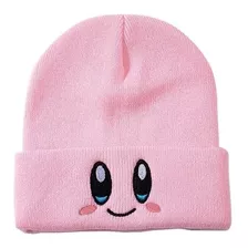 Gorro Kirby Bordado Color Rosado Kawaii Beanie Lana