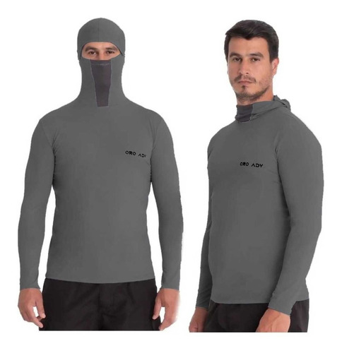 Camisa Proteção Uv Ninja Cinza Chumbo Pesca Protege À Inseto