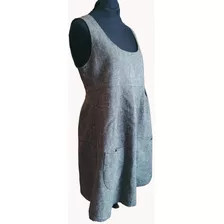 Vestido D Mujer Jardinero Corto Gris Pepe Jeans T.m Import 