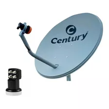 Kit Antena Century Ku 60cm Chapa Banda Ku + Ku Quadruplo 