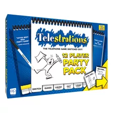 Pack Telestrations Juego Fiesta Para 12 Diversión Garantizad