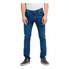 Jean Azul Recto Regular Elastizado Moda Hombre Mistral 50132