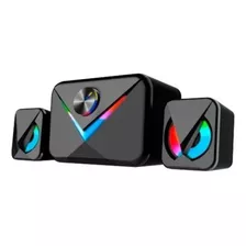 Caixinha D Som Gamer Led Rgb Subwoofer Pc C Bluetooth P2 16w