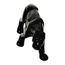 Pantera Negra Leopardo Estatua Escultura Decoração 17cm.