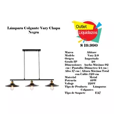 Lámpara Colgante Vary Chapa Negra