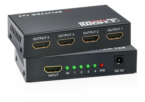 Splitter Hdmi 4k 2k 1 Entrada 4 Salidas Full Hd 3d Divisor