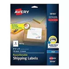 Avery Reposicionable Envío Etiquetas Para Inyección De Tinta