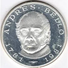 Moneda Plata Del Bicentenario Del Nacimiento De Andrés Bello