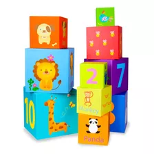 Classic World Cubos Apilables Animales Numeros Ingles 
