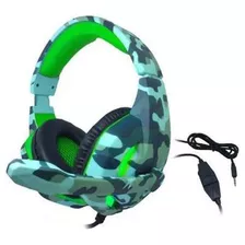 Headset Gamer Tecdrive Px-6 Naval Led Camuflado 40mm P2/p3