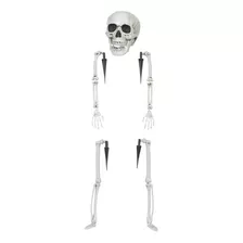 Boneco Caveira Halloween Branco 41,5cm