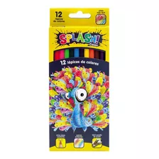 Lapices De Colores Splash! Largos Caja X12 U