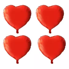 20 Globo Corazon Metálico Rojo 18in 14 Febrero Amor Valentín