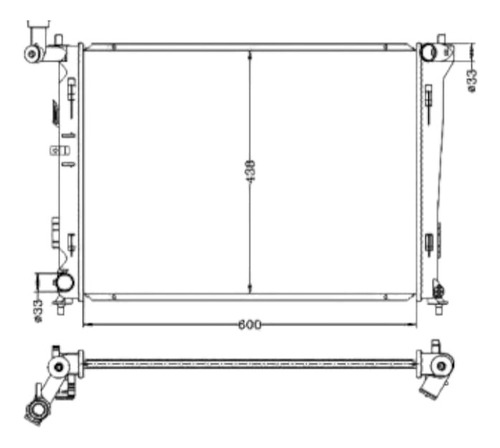 Radiador Para Hyundai I30 2011 2.0 Dohc G4gc Foto 2