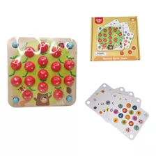 Juego De Memoria Memo De Madera Fruta Manzana