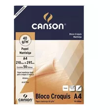 Bloco Croquis Papel Manteiga Canson 7046 A4 40g/m² 50 Folhas