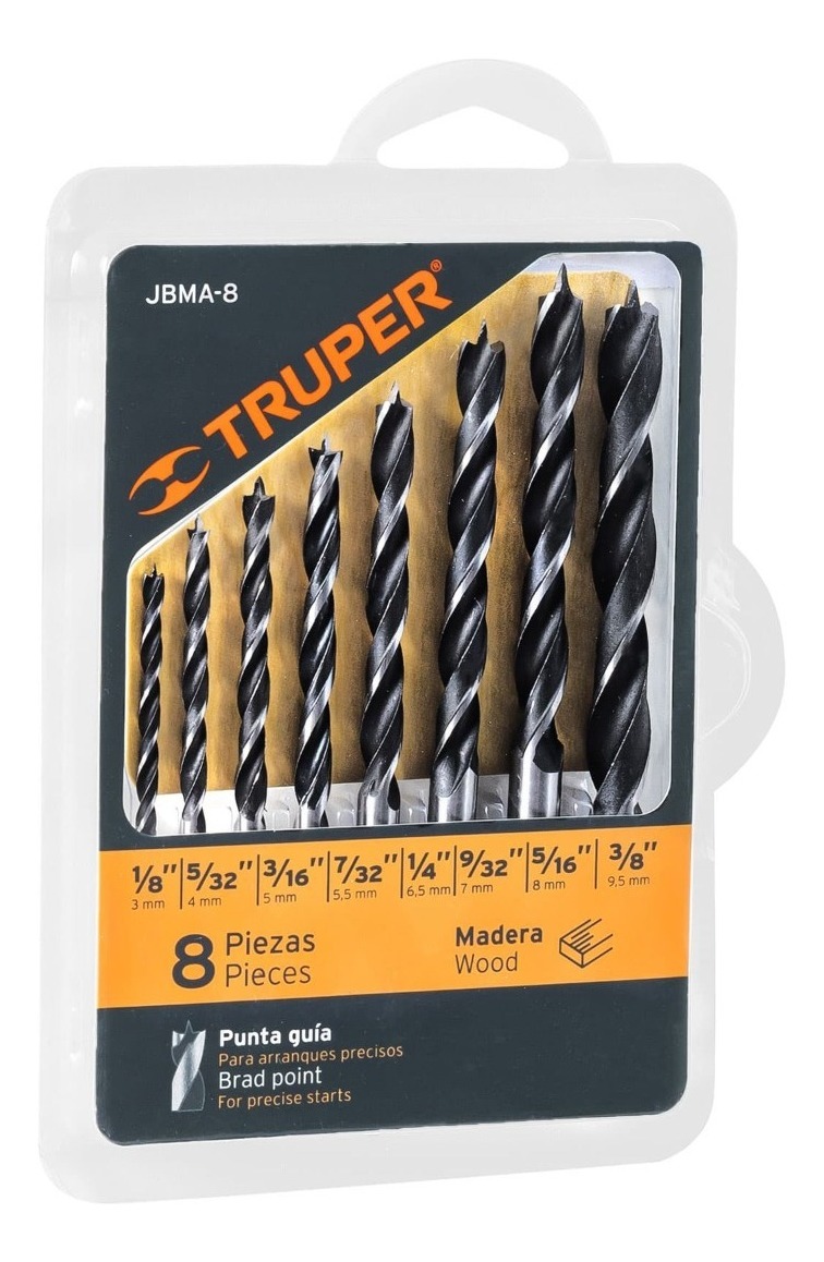 Juego Set Kit Mechas P/ Madera 8pzs 3 - 9,5mm Profesional