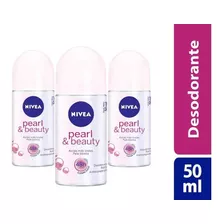 Kit 3x Desodorante Roll On Feminino Nivea Pearl&beauty 50ml