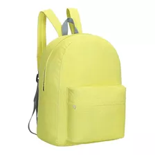 Mochila Temporada Escolar Nena Espalda Diseño Exclusivo Color Amarillo