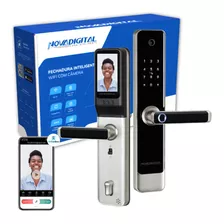 Fechadura Digital Inteligente Wifi C/ Câmera Senha Biometria