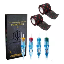 Cartucho Universal Poseidon + 2un. Bandagem Tattoo Tatuagem