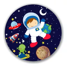 Capa Para Painel Redondo Temático Astronauta Espaço Festa