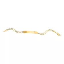 Esclava Barbada Con Rodio 12cm Oro 10k - 1759