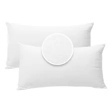 Blancos Azteca Impermeable 2 Pack Almohadas King Size Color Blanco