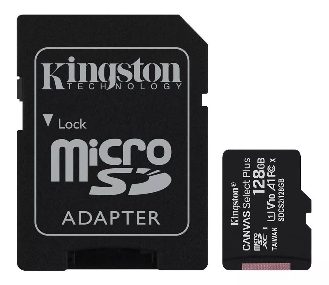 Tarjeta De Memoria Kingston Sdcs2  Canvas Select Plus Con Adaptador Sd 128gb