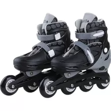 Patins Infantil 4 Rodas In Line Com Kit Proteção Num 32-35 