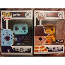 Funko Pop 8 Bit Krueger Jason Horror Movies Exclusives Combo